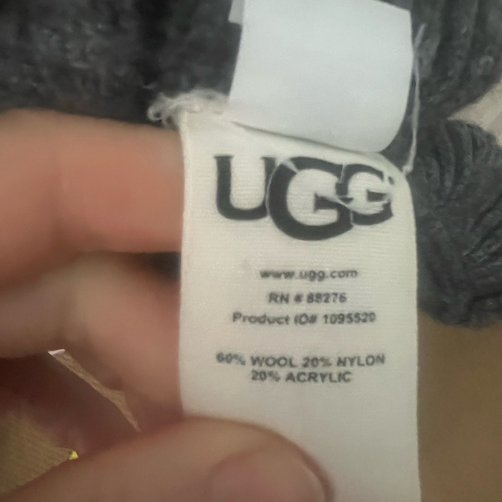 Ugg Jacey Turtleneck Ruffle Gray Sweater Turtleneck Poncho - Picture 5 of 8